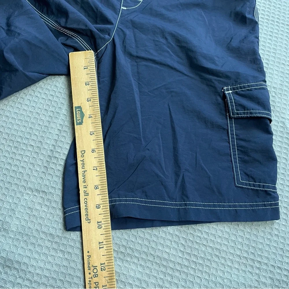 Lands End Swim Trunks Small Men’s Cargo Surf Navy Blue With Mesh Liner